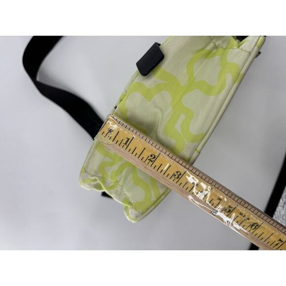 Tous Crossbody Bag Lime Green White Kaos Messenger Nylon Zip Pockets Bear Charm - Picture 14 of 16